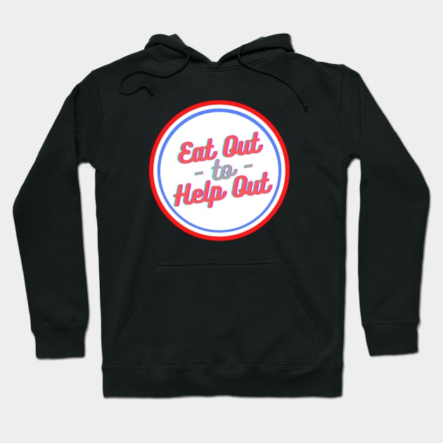 Eat Out To Help Out Retro Style Hoodie by kickstart